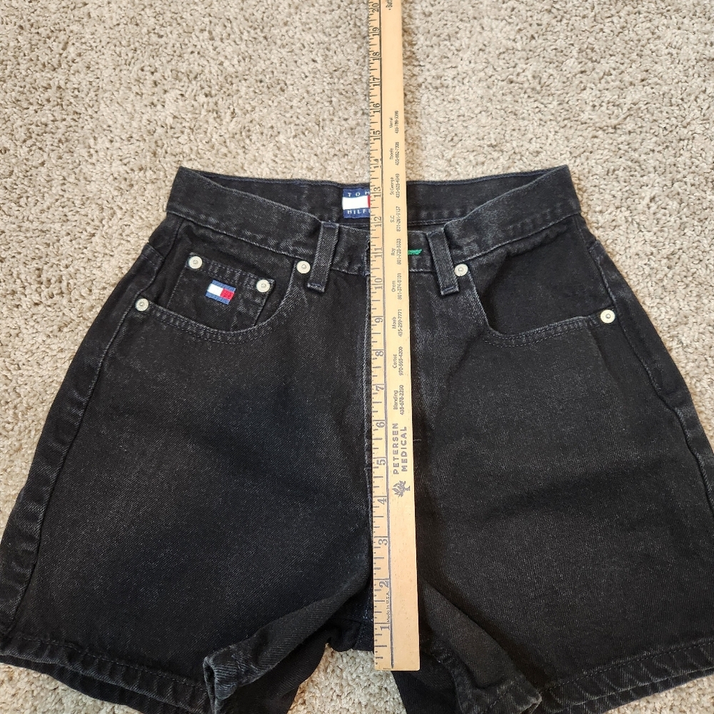 Tommy Hilfiger Vintage Flag Tag Belt Loop Perfect T Shorts Jean Shorts Size 6 - Picture 6 of 7
